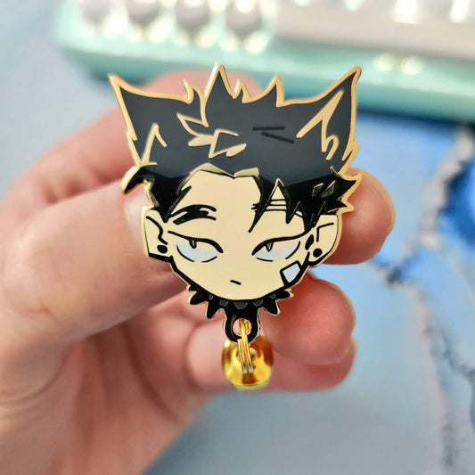 GOLD-PLATED ENAMEL PINS WITH BELL